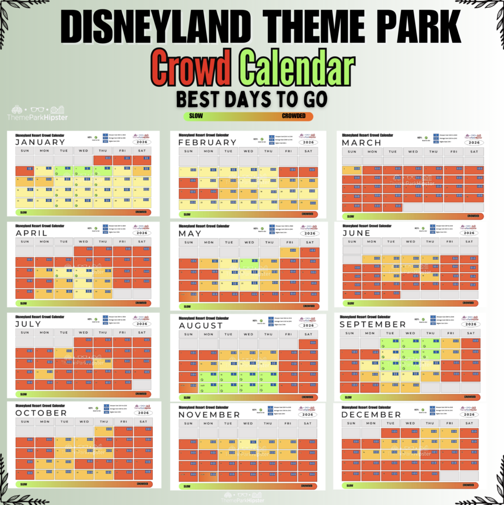 2026 Disneyland Crowd Calendar Social Media