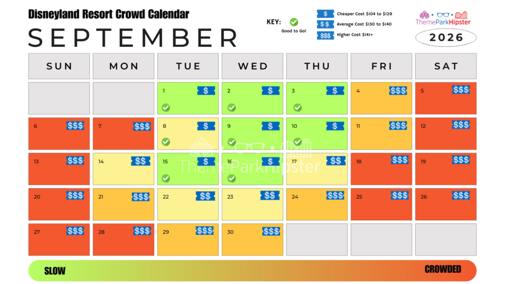 September 2026 Disneyland Crowd Calendar Best Days to Go