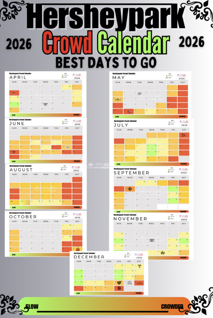 2026 Best Days to Go to Hersheypark Crowd Calendar Pinterest