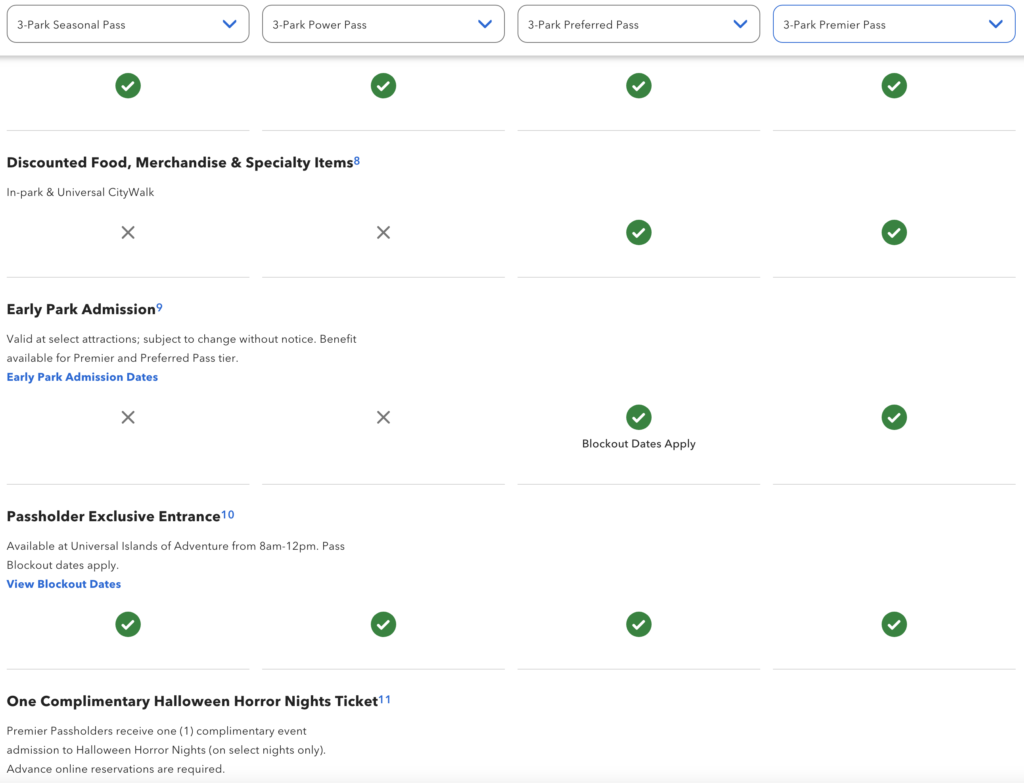 2026 Universal Orlando Annual Pass 3 Park Benefits 