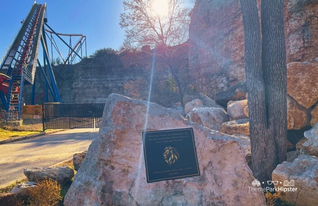 DC Universe Superman Krypton Coaster with Quarry Wall Six Flags Fiesta Texas Theme Park San Antonio