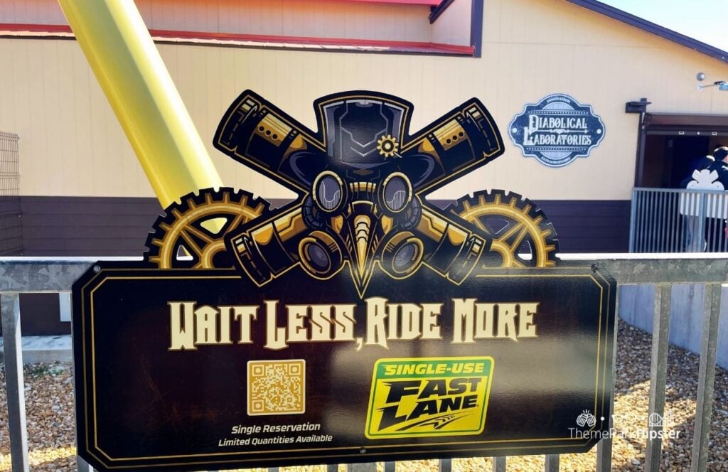 Dr Diabolical’s Cliffhanger Dive Roller Coaster Queue Fast Lane Six Flags Fiesta Texas Theme Park San Antonio