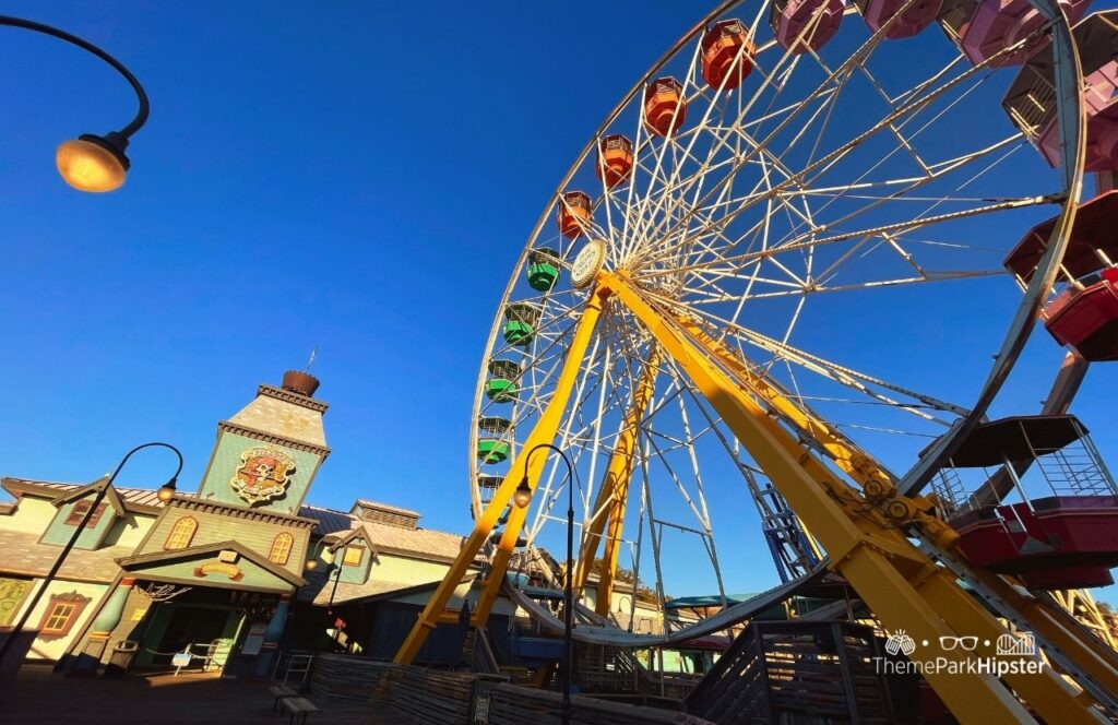 Fiesta Bay Boardwalk Crow’s Nest Ferris Wheel and Pirates of the Deep Ride Six Flags Fiesta Texas Theme Park San Antonio