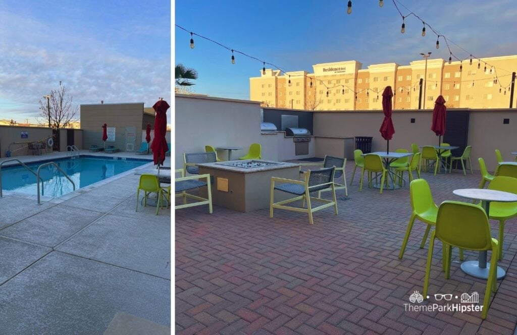 Pool outdoor area Tru by Hilton Hotel in San Antonio near Six Flags Fiesta Texas