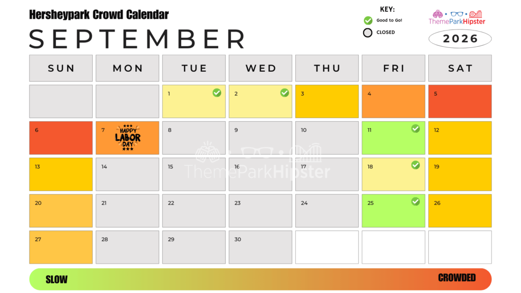 September 2026 Hersheypark Crowd Calendar Best Days to Go