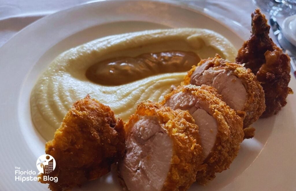Bull and Bear Fried Chicken with Mashed Potatoes. Keep reading to find out if Bull & Bear Orlando is worth it.