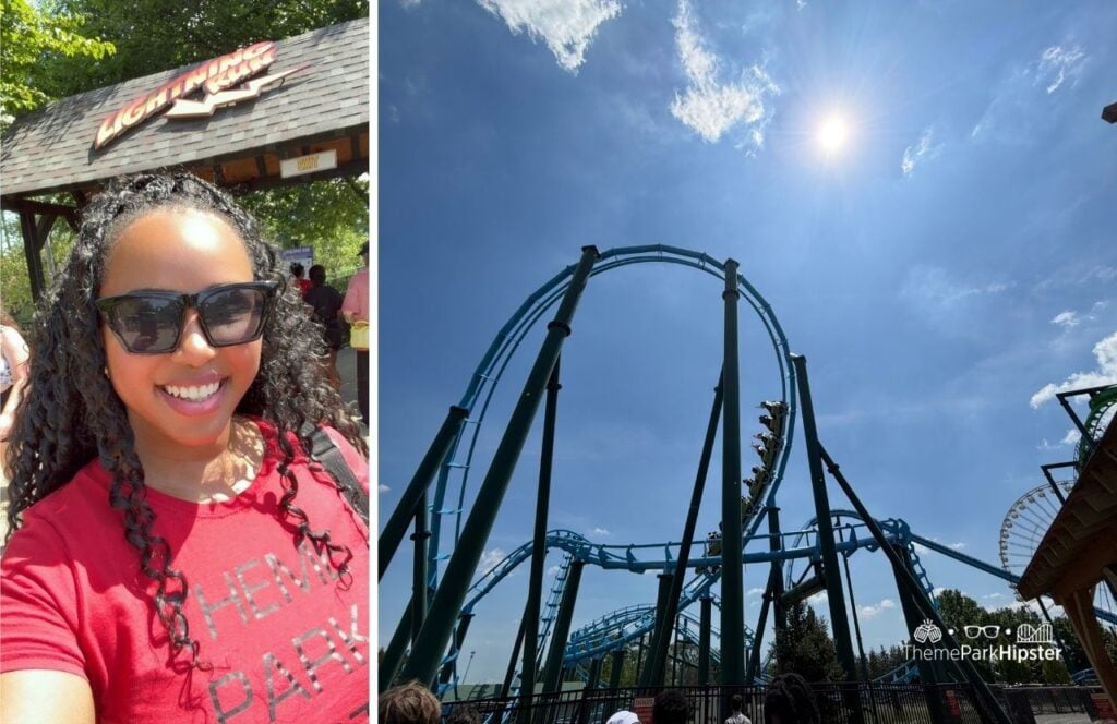 Kentucky Kingdom Amusement Park Louisville Lightning Run Roller Coaster with NikkyJ 