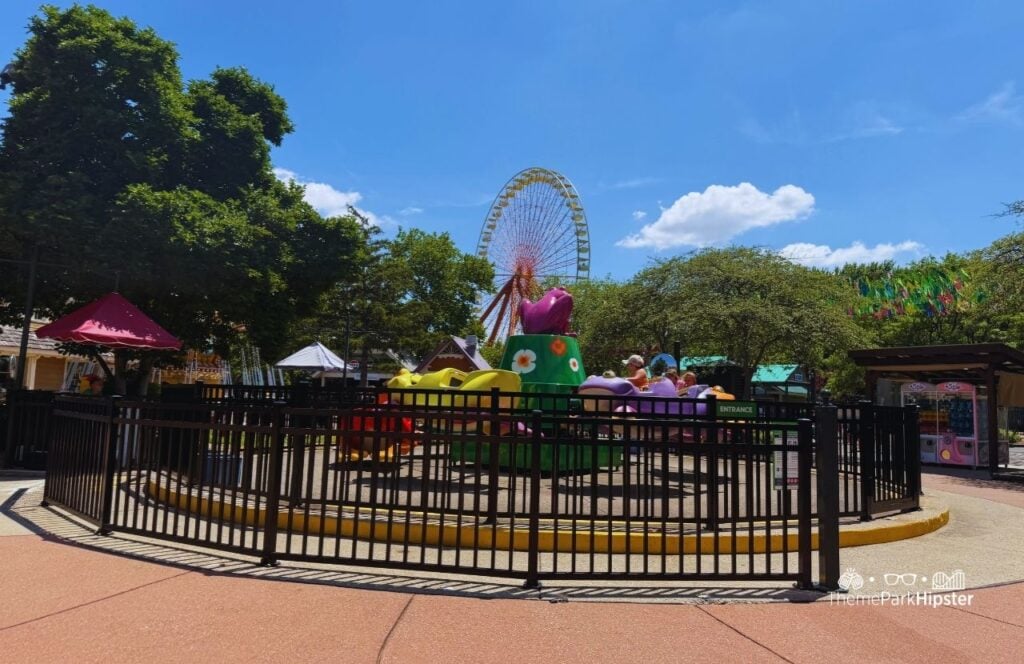 Kentucky Kingdom Amusement Park Louisville kiddie rides and Ferris Giant Wheel